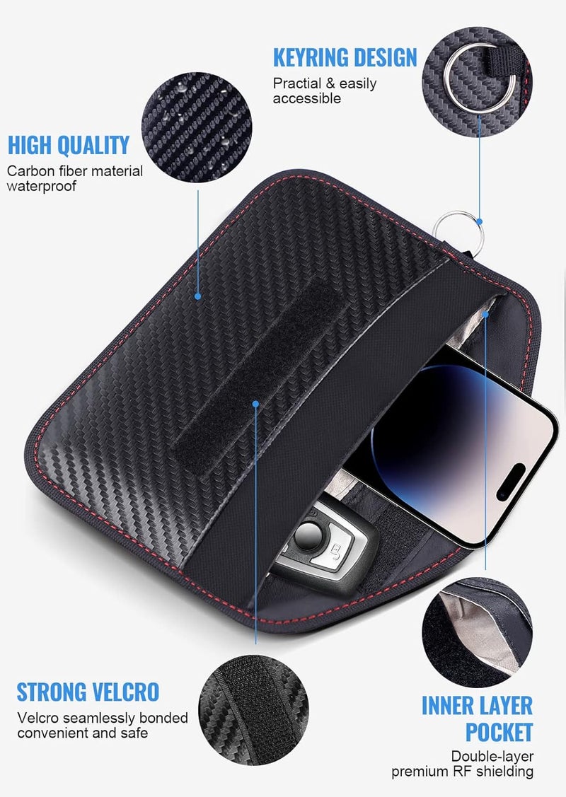 lanpard Faraday Pouch for Car Keys, Faraday Bag, Car RFID Signal Blocking Holder, Key Fob Protector, Key fob cage Block Signal Anti-Theft Fob Case (2 Pack) - Image 4